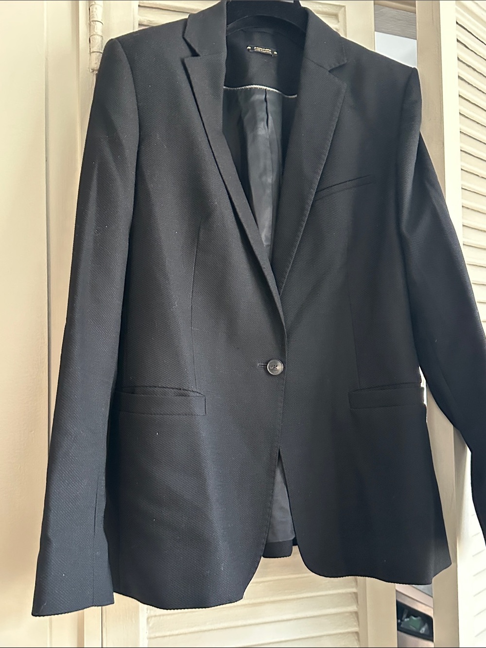 Massimo Dutti Black Women’s Single-Button Blazer